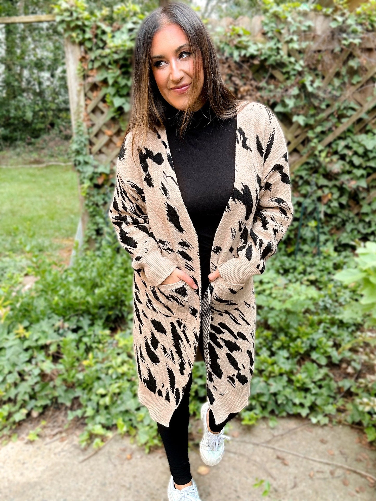Harper Heavyweight Animal Print Cardigan - Girl Code Couture