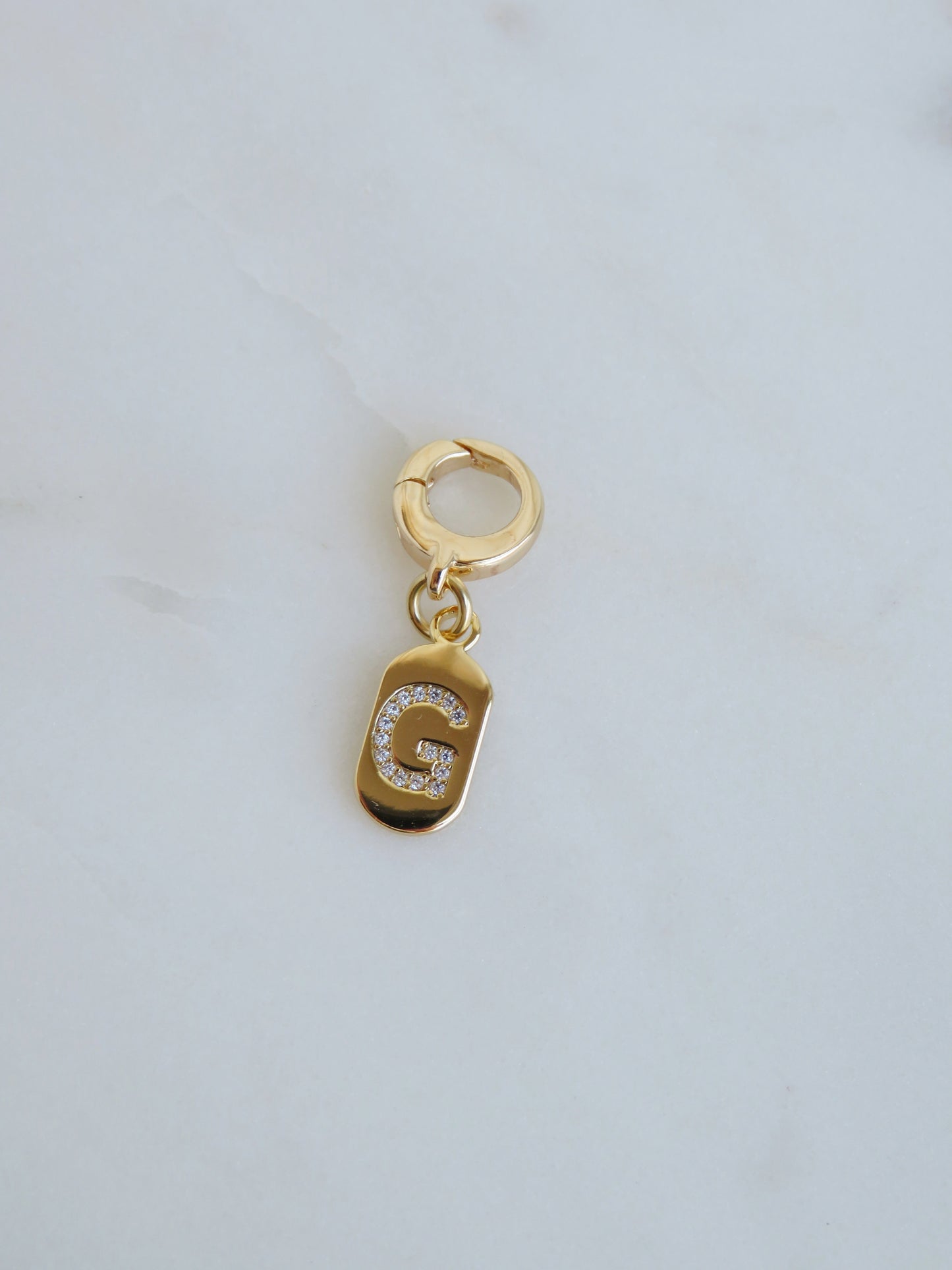 Diamond Initial Push In Enhancer Charm