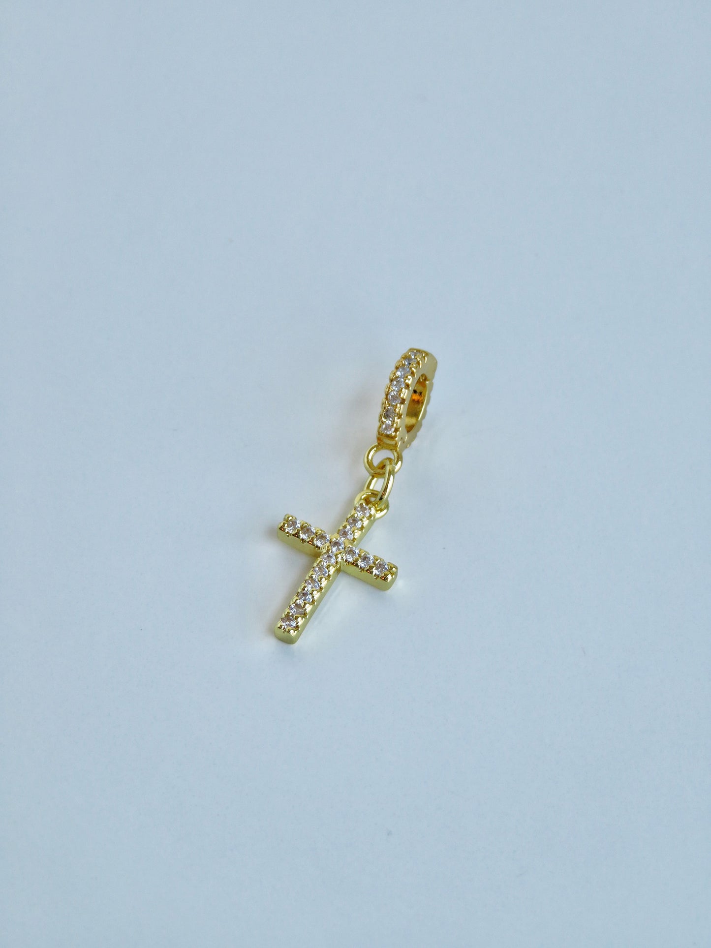 Diamond Holy Cross Charm with Bail