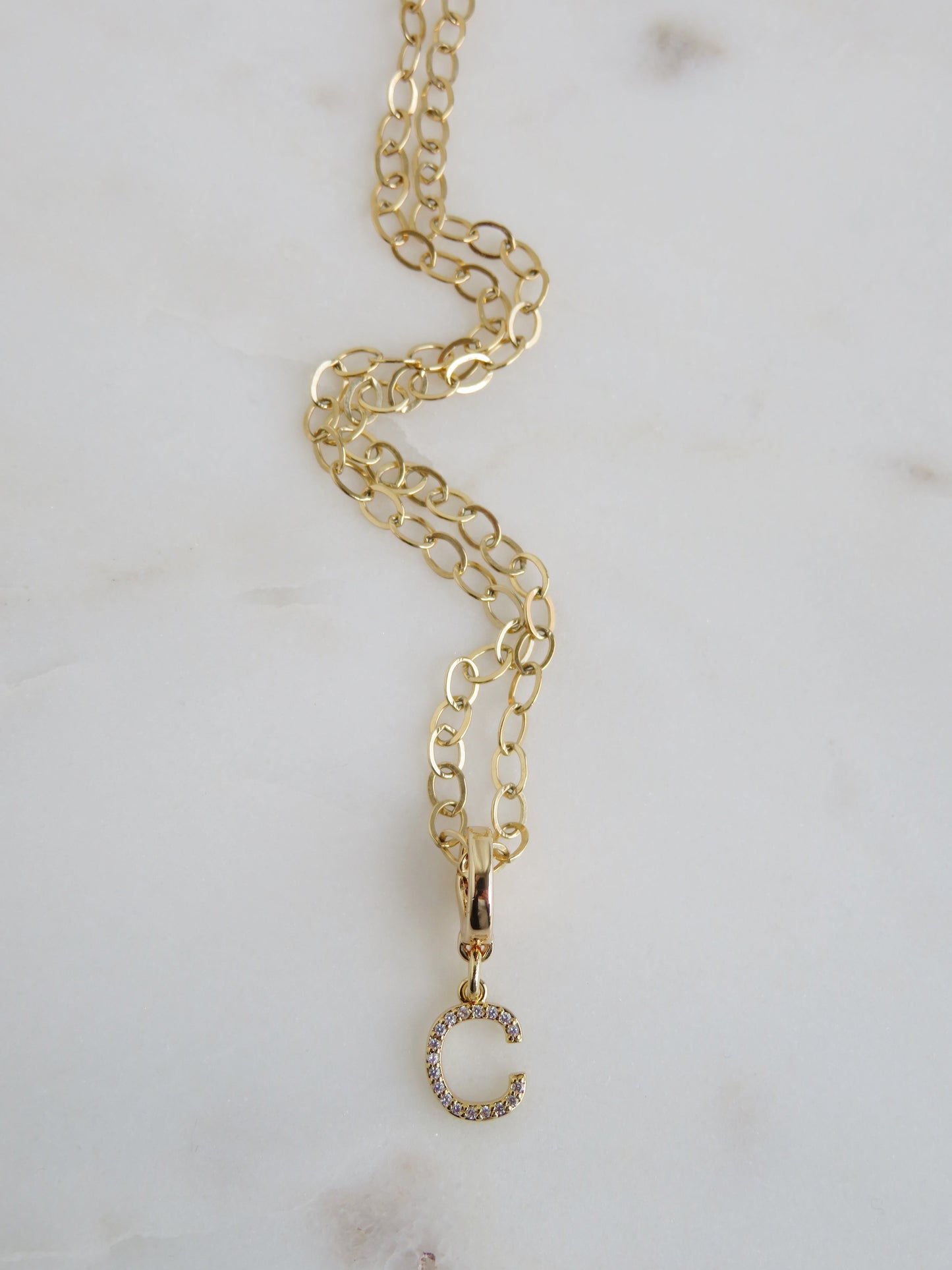 Diamond Initial Push In Enhancer Charm