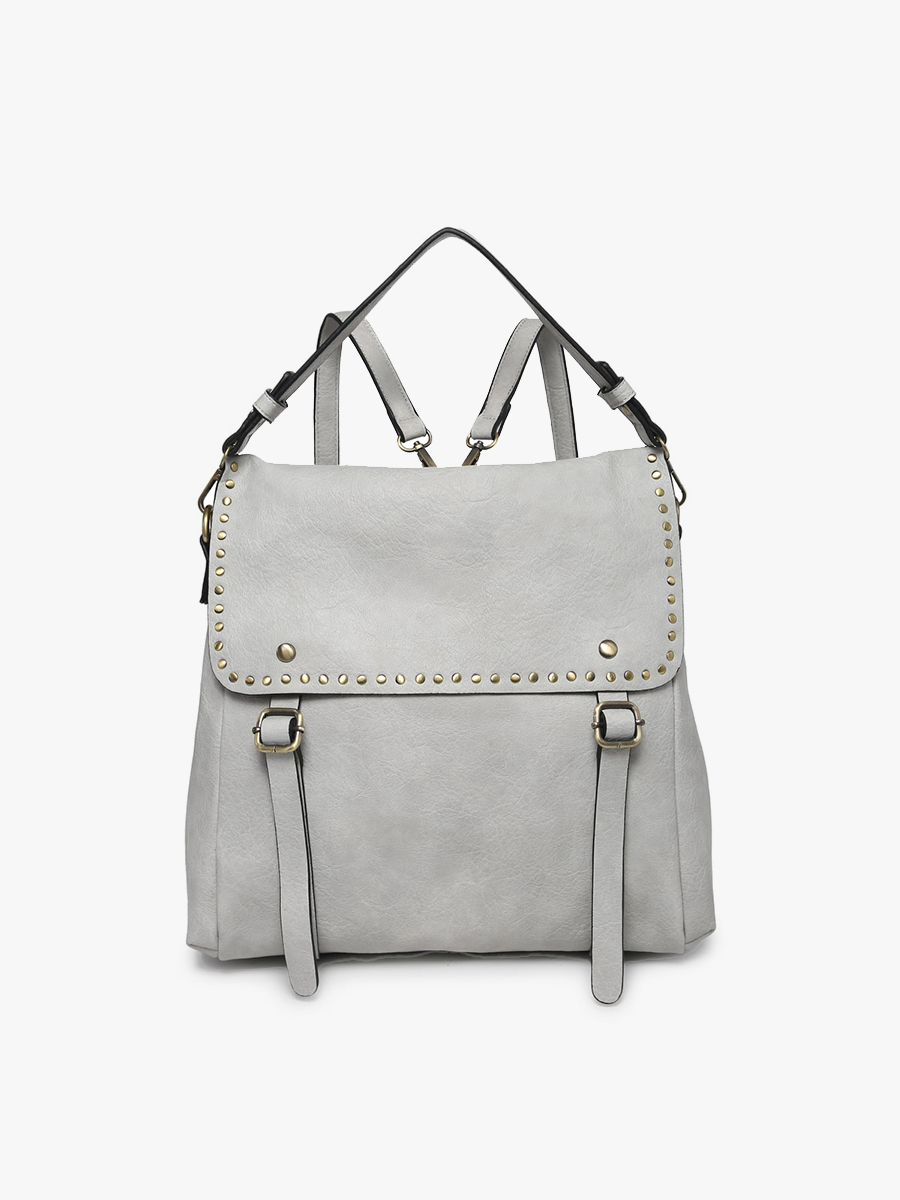 Indigo Backpack w/ Studded Details: Black