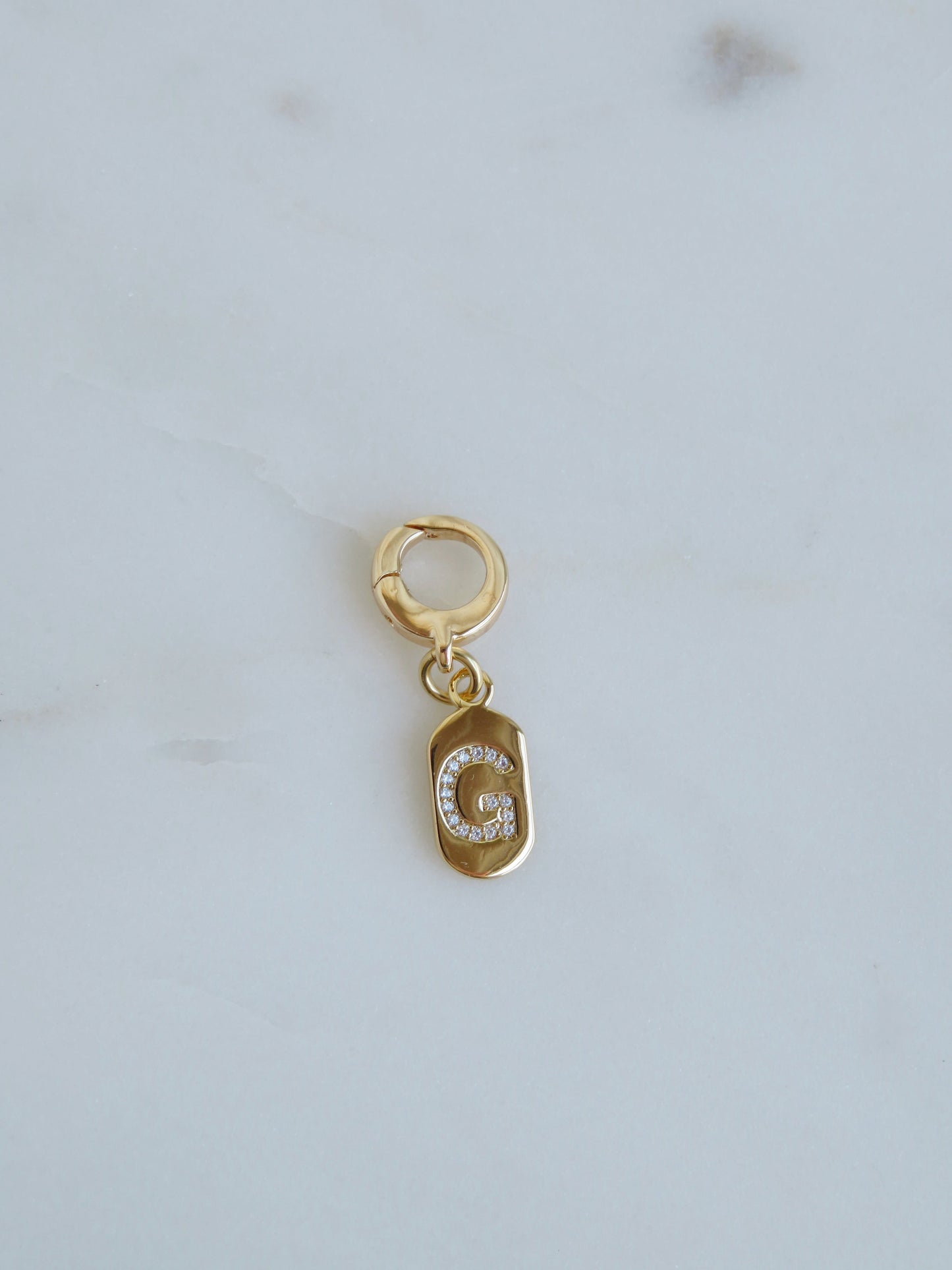 Diamond Initial Push In Enhancer Charm
