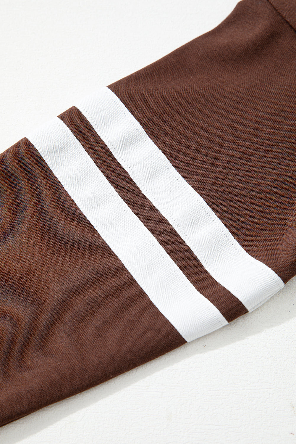 Orange Varsity Striped Detail Drop Shoulder Oversized Sweatshirt
