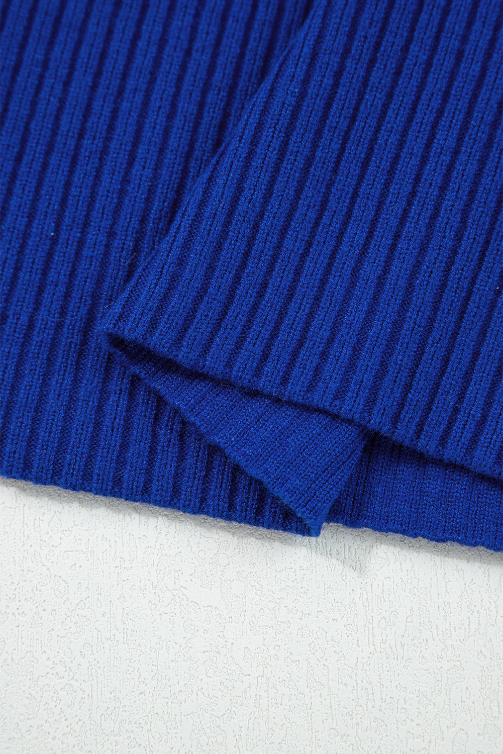 Gold Flame Patch Pocket Ribbed Knit Short Sleeve Sweater