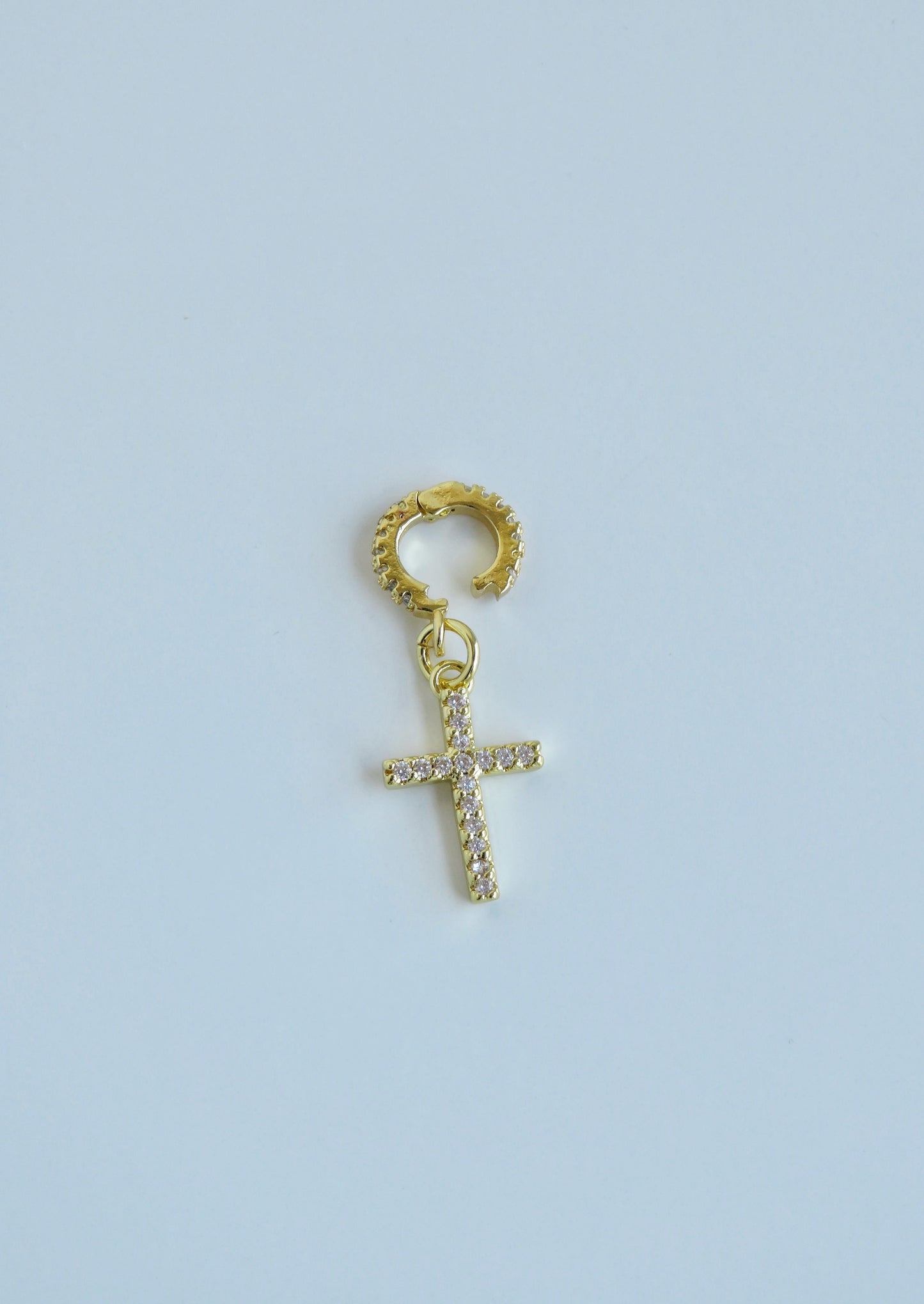 Diamond Holy Cross Charm with Bail