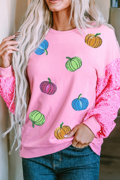 Sequin Pumpkin Tee RTS