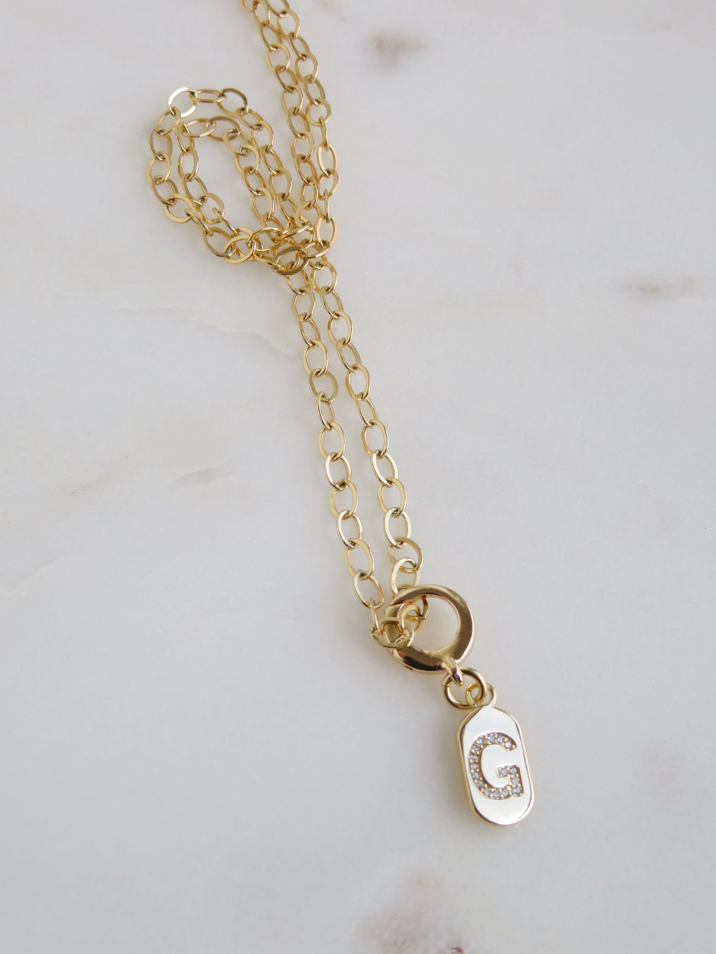 Diamond Initial Push In Enhancer Charm
