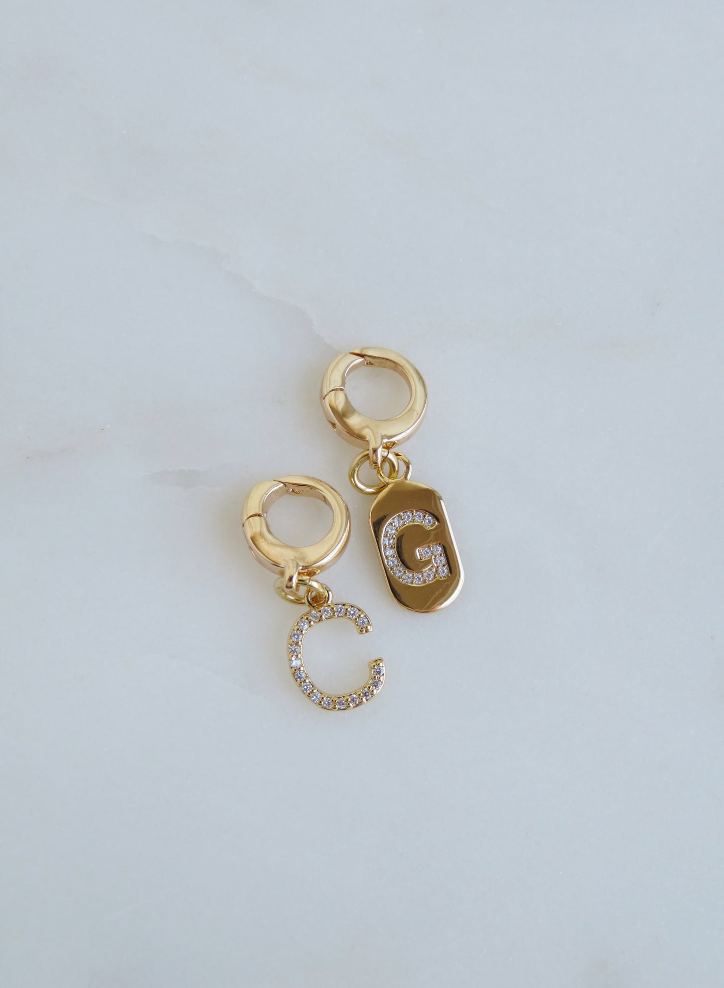 Diamond Initial Push In Enhancer Charm