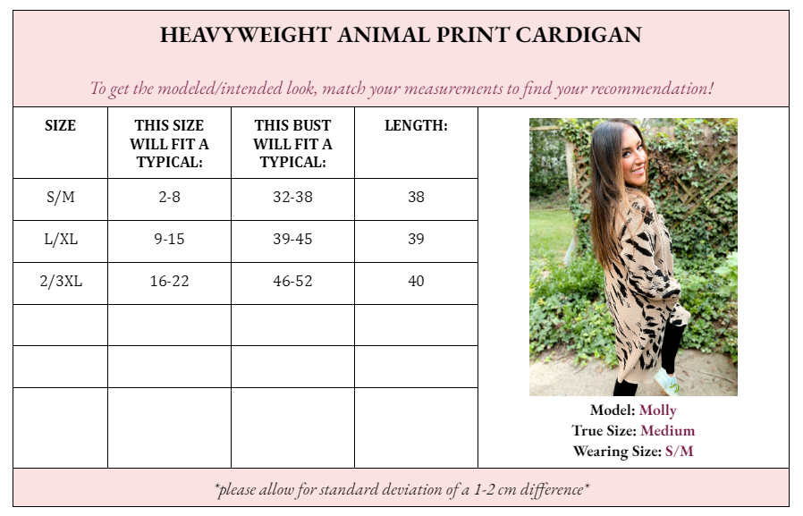Harper Heavyweight Animal Print Cardigan - Girl Code Couture