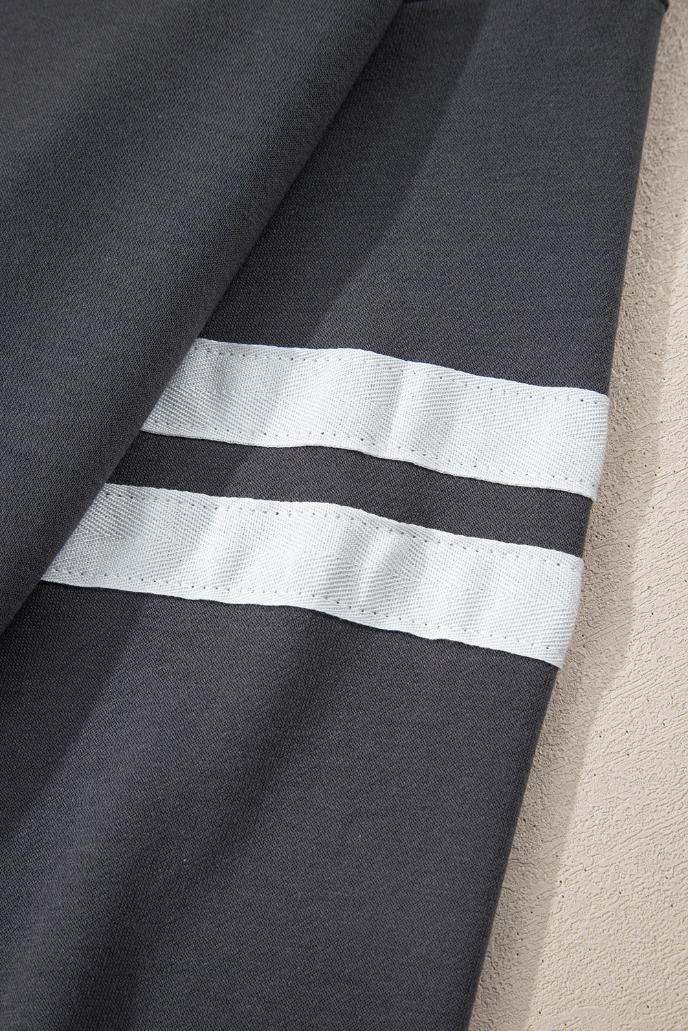 Orange Varsity Striped Detail Drop Shoulder Oversized Sweatshirt