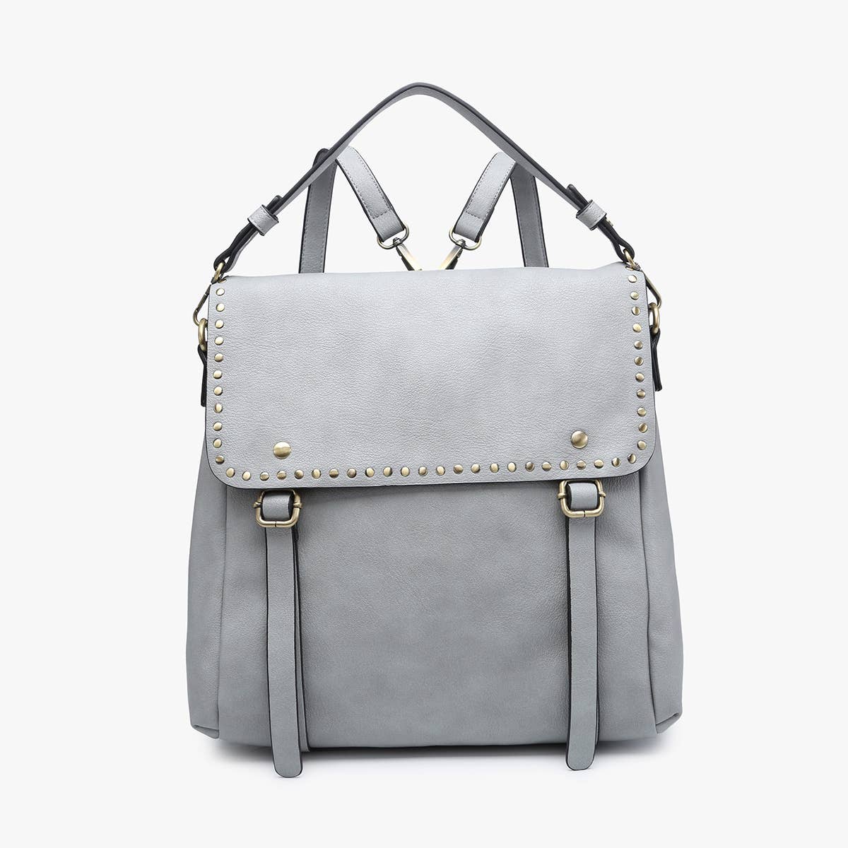 Indigo Backpack w/ Studded Details: Light Teal