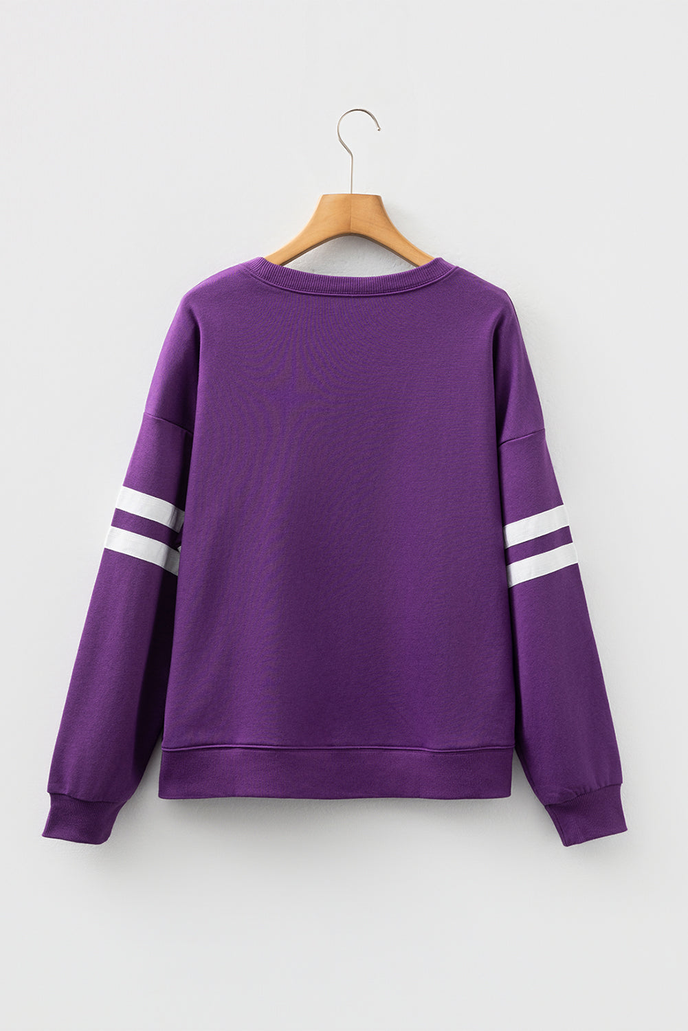 Orange Varsity Striped Detail Drop Shoulder Oversized Sweatshirt