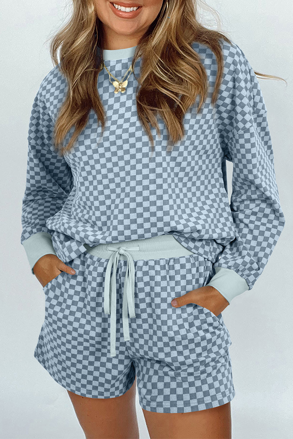 Checkered Pullover Set *multiple colors* RTS