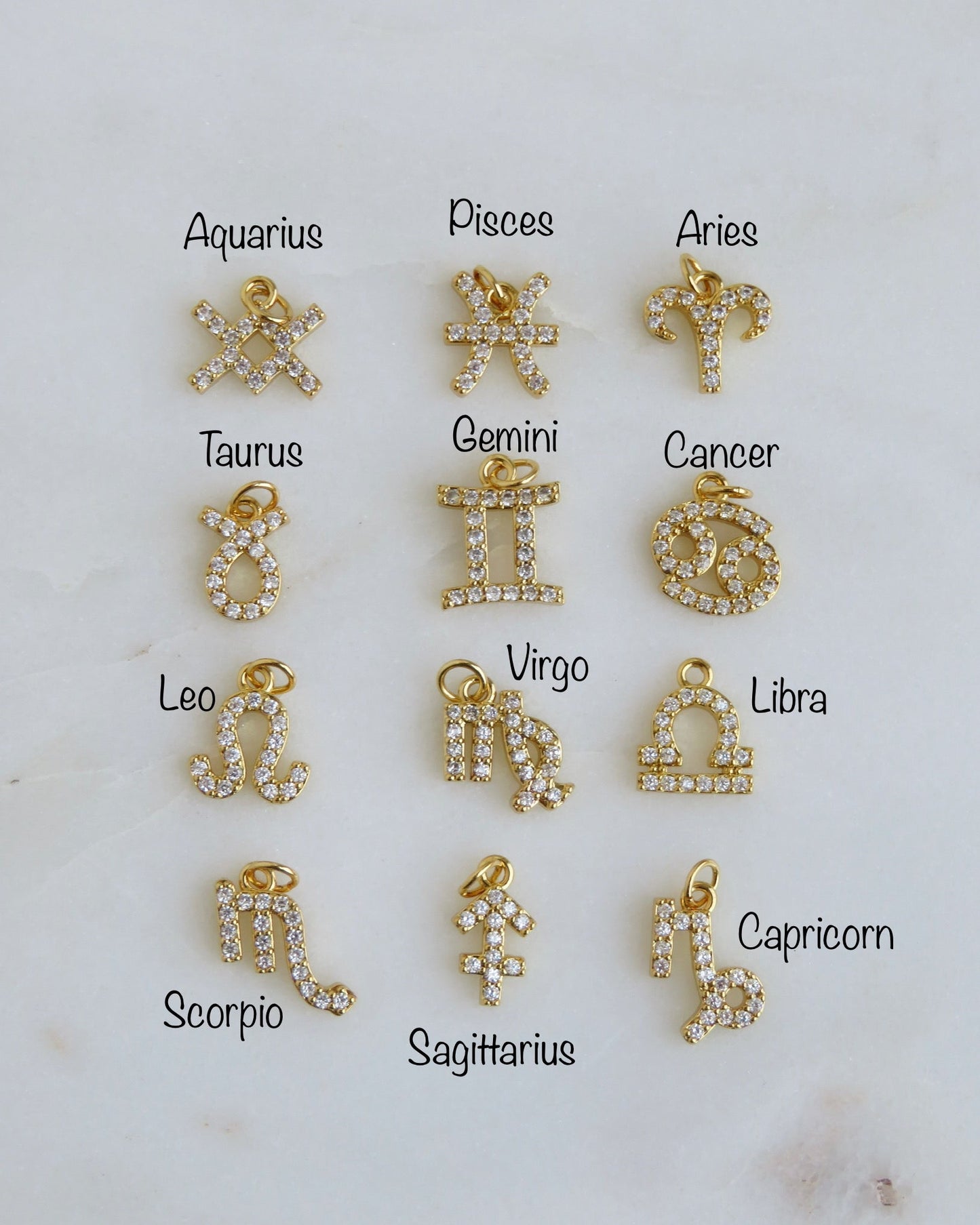 Zodiac Evil Eye Hamsa Celestial Charm Cluster