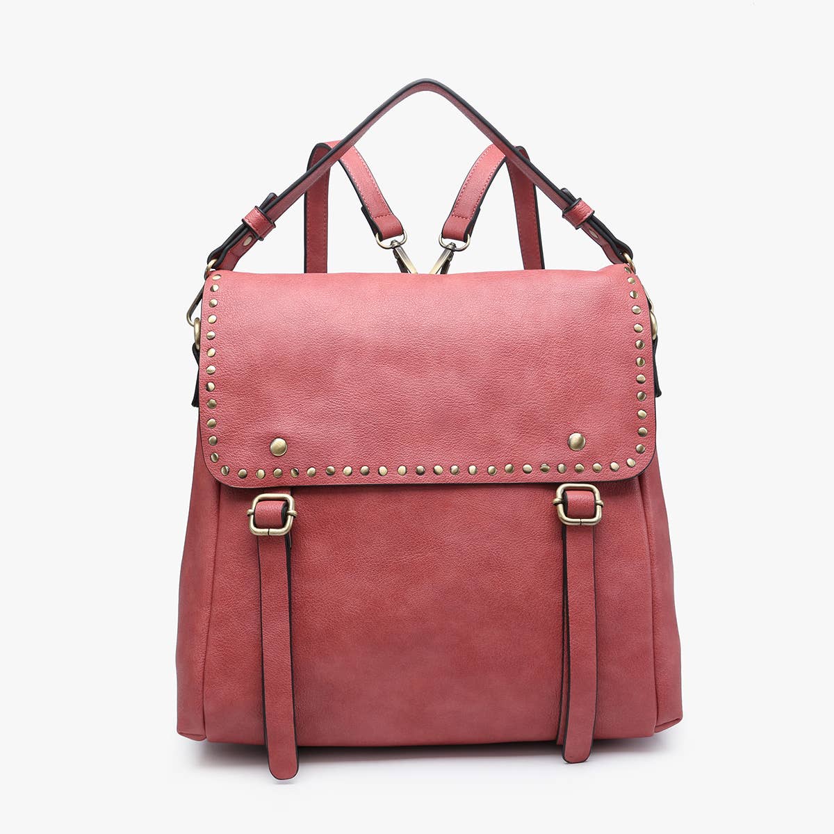 Indigo Backpack w/ Studded Details: Light Teal