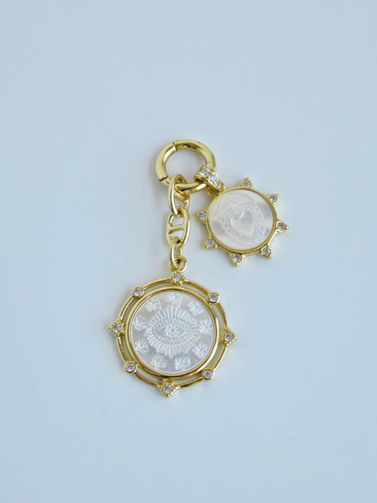 Sanxenxo Perla Sacred Heart Guardian Eye Charm Cluster