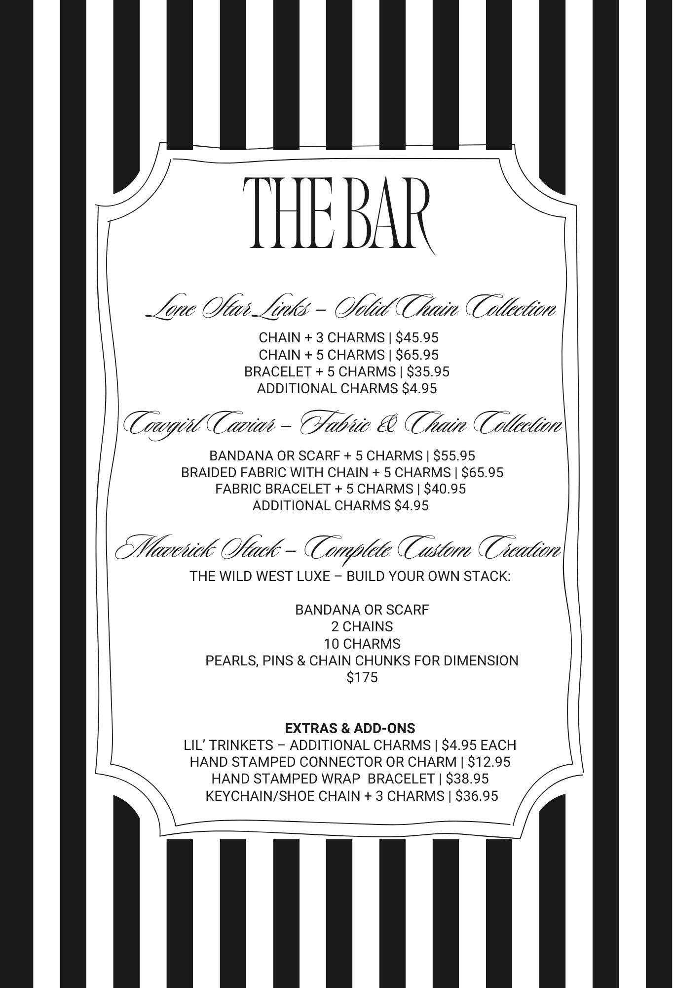 Charm Bar Add On's