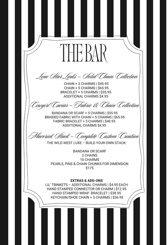 Charm Bar Add On's