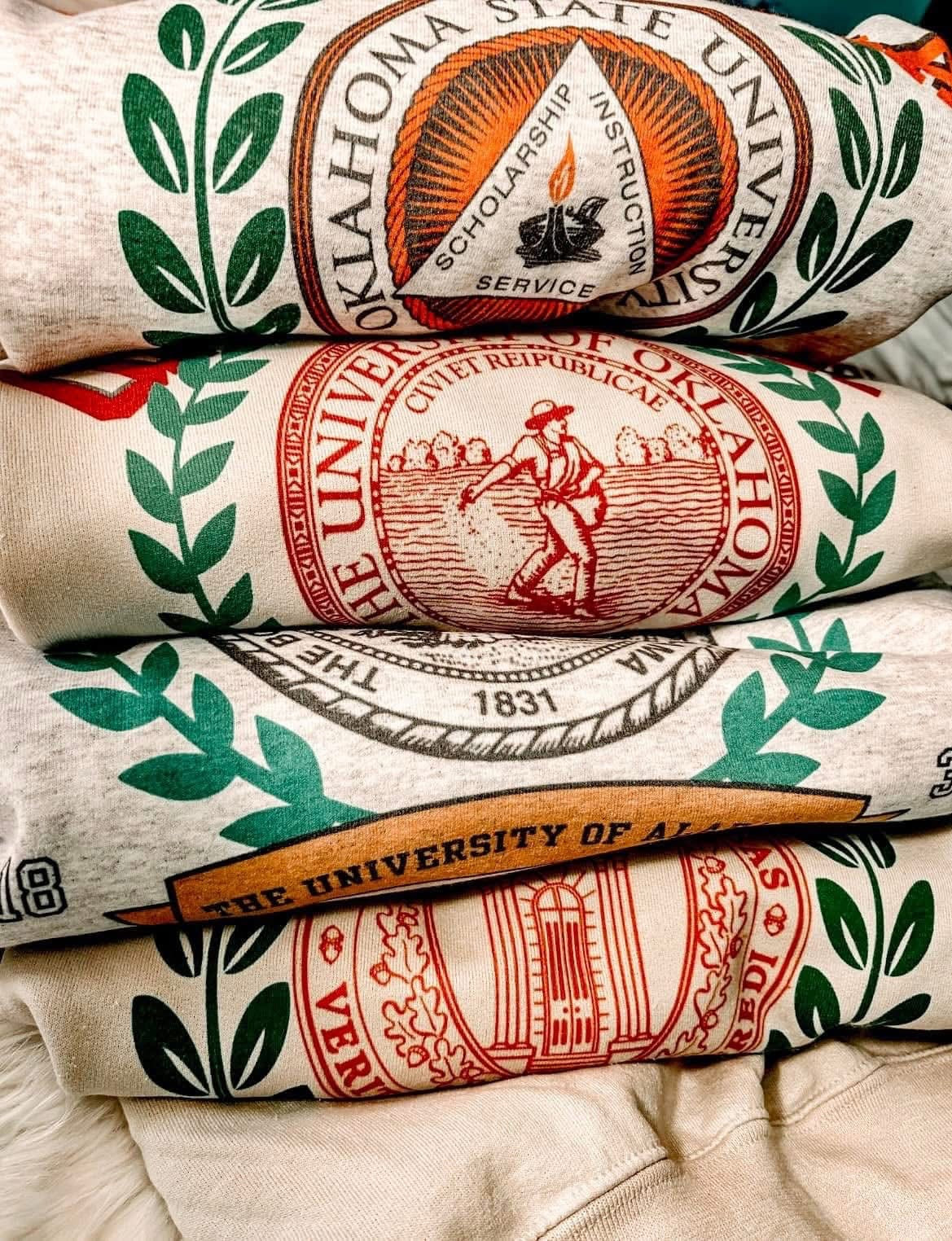 Vintage University Sweatshirt- SUBLIMATION