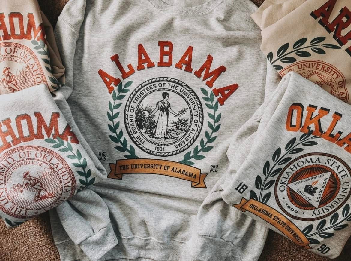 Vintage University Sweatshirt- SUBLIMATION
