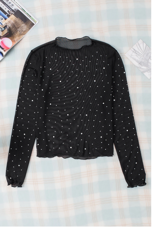 Robin Mesh Pearl Top