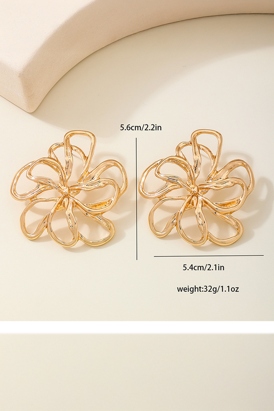 Gold Flower Earrings RTS